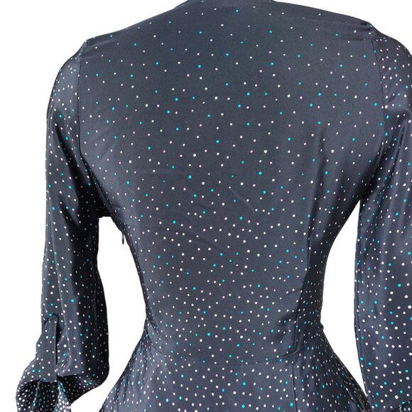 Yumi Kim Black Polka Dot Midi Dress - Picture 5 of 9